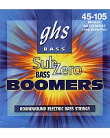 GHS CR-M3045 SUB-ZERO BOOMERS набор струн для бас-гитары, никелированная сталь, 045-105