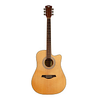 ROCKDALE Aurora D6 C NAT Satin акустическая гитара, дредноут с вырезом, цвет натуральный, сатиновое покрытие