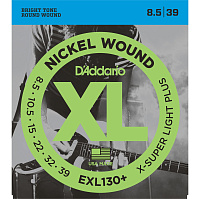 D'Addario EXL130+  струны для электрогитары, Extra Super Light+, никель, 8.5-39
