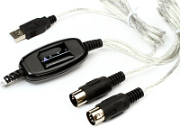 ART MCONNECT  кабель USB-MIDI, DIN5 x 2- USB, Windows PC, MAC, длина 2 метра