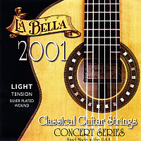 LA BELLA 2001 Light  струны для классической гитары - нейлон/обм. серебро/натяж.35,20 кг