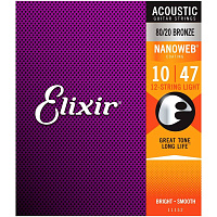 ELIXIR 11152 струны для 12 струнной гитары NanoWeb Light (010-014-023-030-039-047)