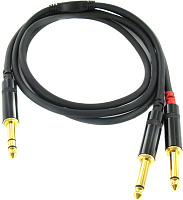 Cordial CFY 3 VPP кабель Y-адаптер джек стерео 6,3 мм/2xмоно-джек 6,3 мм male, 3,0 м, черный