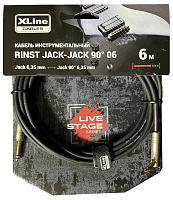 Xline Cables RINST JACK-JACK 9006 Кабель инструментальный джек моно 6,3 мм - джек моно 6.3 мм угловой, длина 6 м