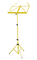 ROXTONE MUS008 Yellow Пюпитр складывающийся, на трех ногах, высота регулируемая: 45-110 см, размер в сложенном состоянии: 50 см, подставка: 40х29 см, цвет желтый, вес 1.2 кг
