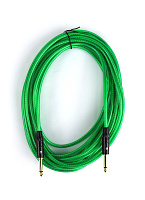AuraSonics J63J63-10TGR гитарный кабель джек моно 6.3 мм  - джек моно 6.3 мм, 10 м, прозрачный зеленый