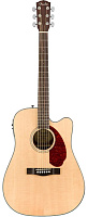 FENDER CD-140SCE DREAD NAT W/CASE электроакустическая гитара, цвет натуральный, в комплекте кейс