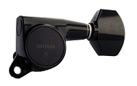Gotoh SG381-MG-07-B-(L6)  колки локовые, автозажим, 6 в линию, черный; schaller style