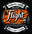 FLIGHT AB1047 струны для акустической гитары, 10-47, натяжение Extra Light, обмотка фосфорная бронза