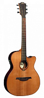 LAG T100ACE Электро-акустическая гитара, Аудиториум с вырезом и пьезодатчиком STUDIOLAG, цвет - натуральный, глянцевый