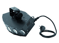 Eurolite LED SCY-200  Светодиодный многолучевой шестилинзовый прибор с 6 x 3Вт трёхцветными TCL светодиодами, угол лучей 60 °, управление DMX (7-20 каналов) и автономно (встр. микрофон). Размер 175х375х150мм. Вес 2 кг.
