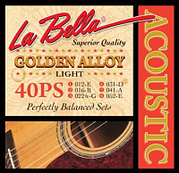 LA BELLA 40PS - струны для акустической гитары - Light (012-016-022-031-041-052), обмотка бронза