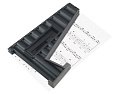 K&M 17590-000-55 WAVE 20 компактная устойчивая складная стойка для электрогитары, пластик, цвет черный