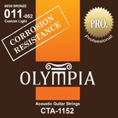 Olympia CTA1152 струны для акустической гитары, с устойчивостью к коррозии, бронза 80/20, калибр: 11-15-22-32-42-52