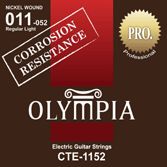 Olympia CTE1152 струны для электрогитары, с устойчивостью к коррозии, обмотка никелированная сталь, калибр: 11-15-22-32-42-52