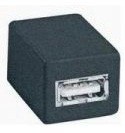Proel USBAT60 Переходник USB A-мама - MICRO USB A-папа с ферритовой насадкой, корпус пластик, цвет черный
