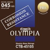 Olympia CTB45105 струны для бас-гитары, с устойчивостью к коррозии, никель, калибр: 45-65-85-105