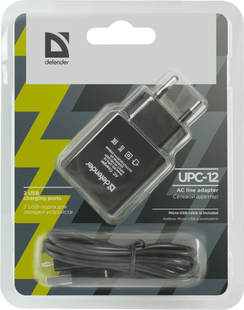 Адаптер defender. Сетевой адаптер Defender UPС-21 2х USB,5v/2,1а,кабель. Defender сетевой адаптер. Defender адаптер USB. Зарядное устройство Defender.