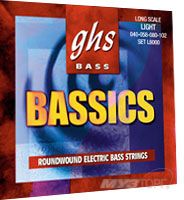 GHS L6000 BASSICS набор струн для басгитары, никелированная сталь, 040-102