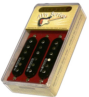 KINMAN Blues Set Bl  комплект звукоснимателей для Stratocaster черные крышки (Single Coil)