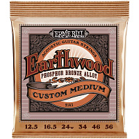 ERNIE BALL 2143 струны для акустической гитары Phosphor Bronze Custom Medium (12.5-56)
