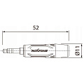ROXTONE RMJ3PS-NN Разъем Jack 3.5 мм стерео с резиновым держателем под кабель, цвет серебро