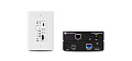 ATLONA AT-HDVS-210U-TX-WP-KIT Комплект: приемник и настенная панель-передатчик 4K/UHD 2х1. Входы HDMI и USB-C по HDBaseT