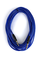 AuraSonics J63J63-10TBU гитарный кабель, Jack TS 6.3 мм  - Jack TS 6.3 мм, 10 м, прозрачный синий