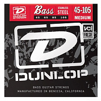 DUNLOP DBS45105 Stainless Steel Bass 45-105 струны для бас-гитары