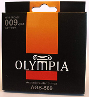 Olympia AGS569 струны для акустической гитары, Bronze, калибр: 9-12-22-28-35-44