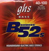GHS L4500 Струны для бас гитары, никелированная сталь, круглая обмотка, 40-60-80-100