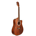 ROCKDALE Aurora D6 C ALL-MAH Satin акустическая гитара, дредноут с вырезом, копрус из махагони, цвет натуральный, сатиновое покрытие