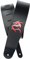 PLANET WAVES 25L-DRG гитарный ремень, кожа, черный, нанесенный рисунок Dragon