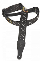 LEVY'S MPRF2-012  черный ремень для гитары, серия "Rat Fink", рисунок "Joker Wild", ширина 5 см, полиэстер, полиэстеровые наконечники. Длина до 150 см (60").