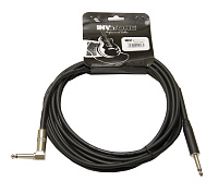 Invotone ACI1204/BK  инструментальный кабель, mono jack 6.3  mono jack 6.3 угловой, длина 4 метра, цвет черный