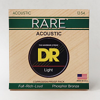 DR RPM-12 струны для акустической гитары, калибр 12-54, серия RARE™, обмотка фосфористая бронза, покрытия нет
