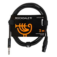 ROCKDALE XF001-3M микрофонный кабель XLR мама - стерео джек 6.3 мм, длина 3 метра