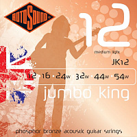 ROTOSOUND JK12 STRINGS PHOSPHOR BRONZE струны для акустической гитары, покрытие - фосфорированная бронза, 12-54