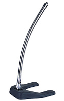 ROXTONE MS065 Микрофонная настольная стойка, "гусиная шея", материал и размер "подковы": чугун, 14x17 см, длина шеи 27 см