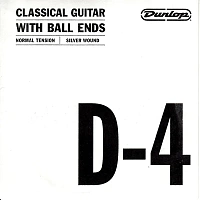Dunlop DCV04DNB Nylon Silver Wound Ball Ends D-4  струна D, 4 струна для классической гитары, нейлон, посеребренная медь