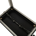 ROCKDALE RHAPSODY 135 ROSEWOOD BLACK деревянная банкетка с регулировкой высоты, цвет корпуса палисандр, сиденье - кожзам черный