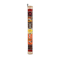 MEINL RS1R-M - палка дождя 60 см - материал - бамбук, фон красный, цветной рисунок