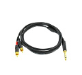 Cordial CFY 3 VCC кабель Y-адаптер  джек стерео 6,3 мм/2xRCA, 3,0 м, черный