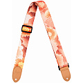 FLIGHT S35 FLOWER  ремень для укулеле, материал полипропилен, розовый, с цветами