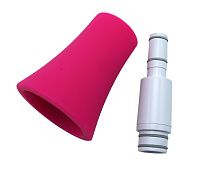 NUVO Straighten Your jSax Kit (White/Pink) прямая шейка и раструб для того, чтобы трансформировать jSax в прямой формат, цвет белый/розовый