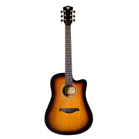 ROCKDALE Aurora D5 C SB Satin акустическая гитара, дредноут с вырезом, цвет санберст, сатиновое покрытие