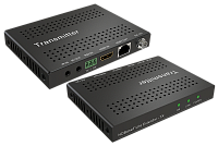 AVCLINK HDBT-01 Комплект: передатчик и приемник HDMI по витой паре с HDBaseT. Вход/выход передатчика: 1 х HDMI/1 х RJ45. Вход/выход приемника: 1 x RJ45/1 x HDMI. Максимальное разрешение 4096 x 2160@60 Гц (4:2:0). Максимальное расстояние 35 м (4K, CAT5e/6)
