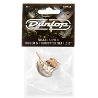 Dunlop 33P013 Nickel Silver Fingerpick 5Pack  когти, толщина .013" (0,33 мм), 5 шт.