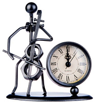 GEWA Sculpture Clock Cello часы-скульптура сувенирные виолончелист, металл, 12x6,5x13 см
