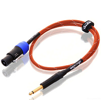 ORANGE OR-3 Or/Wh акустический кабель, Jack / Speakon,  длина 1 метр, цвет оранжевый/белый